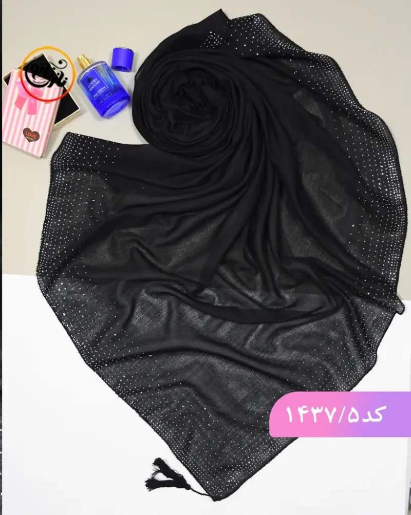 روسری ساده نگینی کد 1437 - Image 6