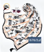 شال نخی طرحدار منظره کد 1676 - Image 3