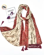 شال مخمل زرشکی کد 1523 - Image 11