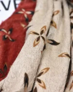 شال مخمل زرشکی کد 1523 - Image 12