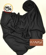 شال ژاکارد لمه مشکی کد 1669 - Image 4