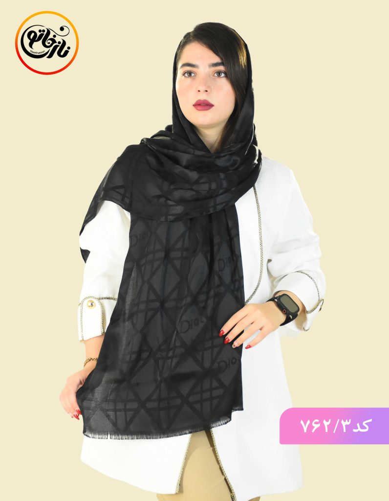 شال مشکی مجلسی ژاکارد