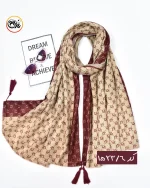 شال مخمل زرشکی کد 1523 - Image 7