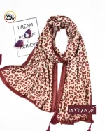 شال مخمل زرشکی کد 1523 - Image 9
