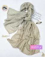 شال نخی طرحدار نسکافه ای کد 1483 - Image 3
