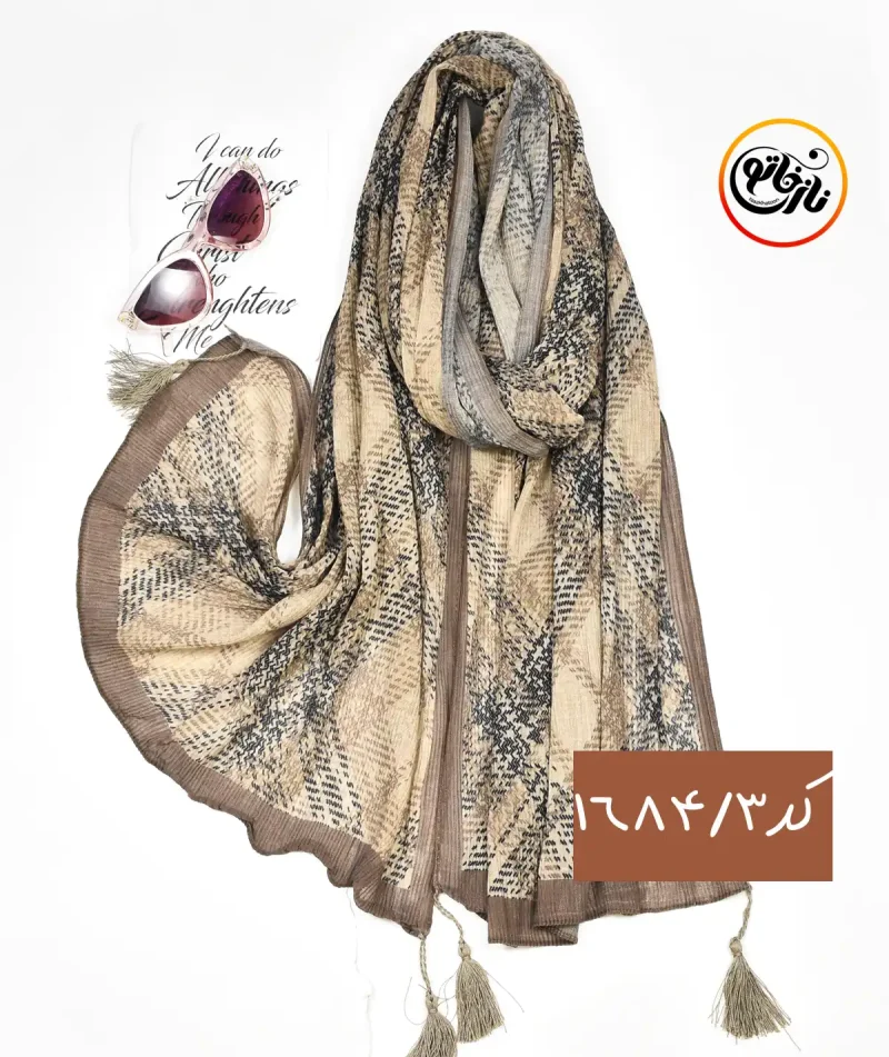 شال برشکا طرحدار کد 1684 - Image 4