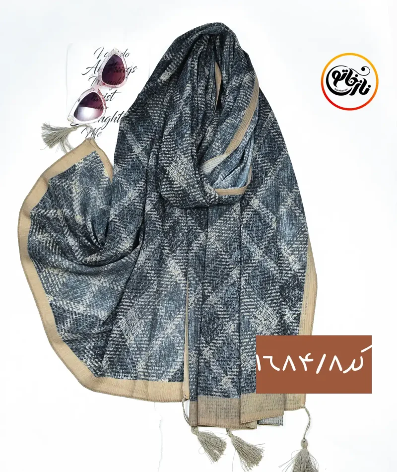 شال برشکا طرحدار کد 1684 - Image 9