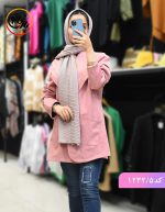 مانتو سوییت یقه امریکایی صورتی