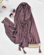 شال مروارید دار پلیسه کد 1585 - Image 5