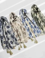 شال گل گلی پلیسه