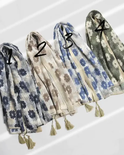 شال گل گلی پلیسه