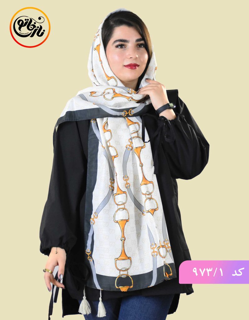 شال نخی طرح کمربندی