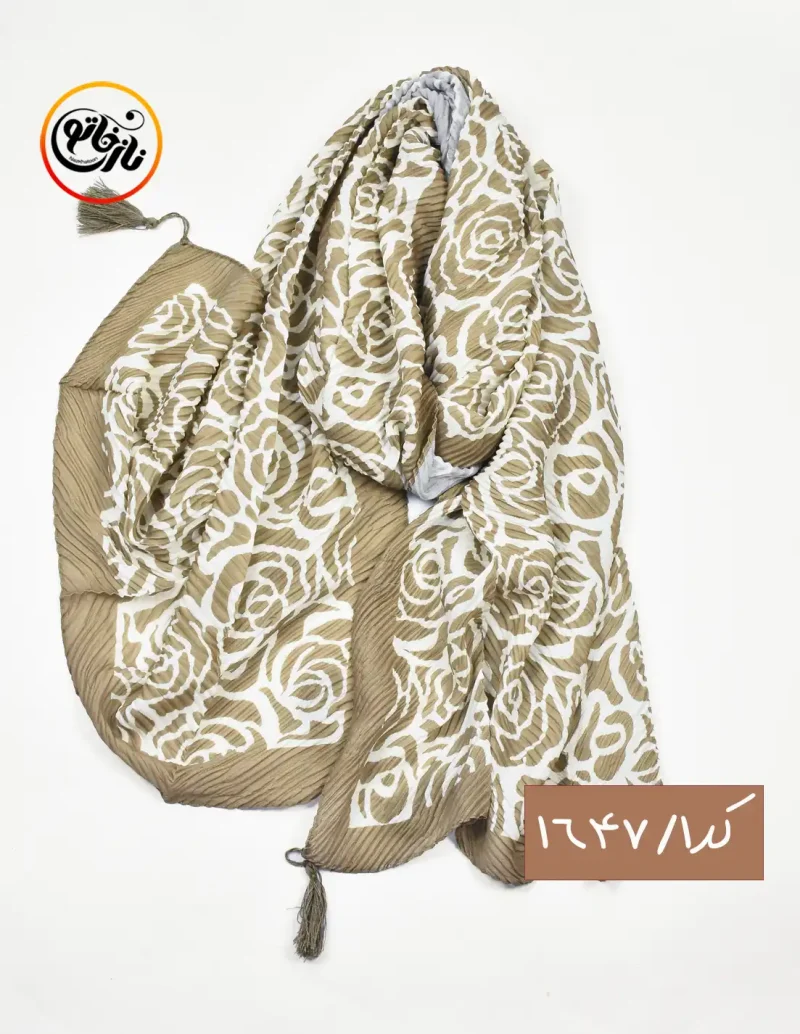 شال کرمی گل
