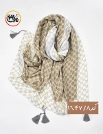 خرید شال طرحدار کرمی