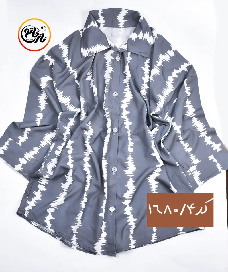 شومیز راه راه ترند کد 1680 - Image 6