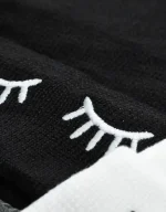 کلاه بافت سفید مشکی کد 1725 - Image 3