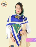روسری نخی ارغوان ابی
