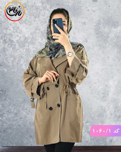 مانتو لینن شایلی خاکی