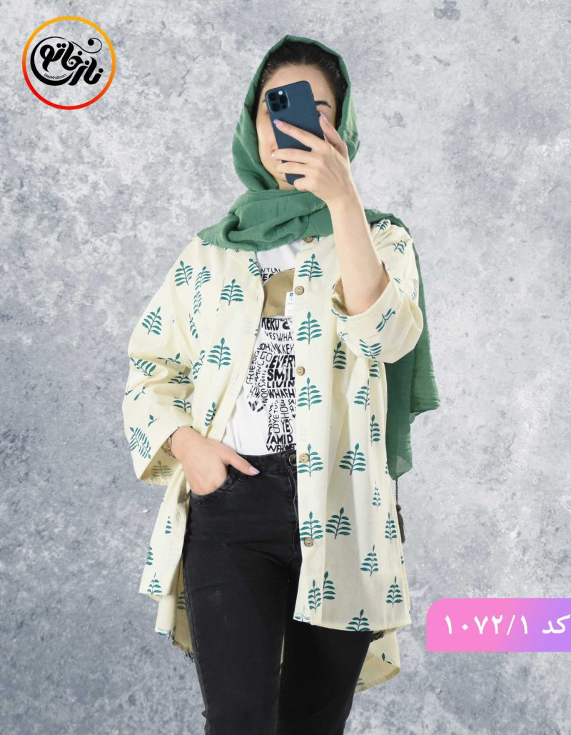 مانتو لینن گندم سبز