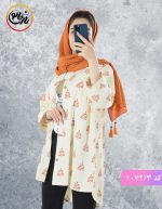 مانتو لینن گندم نارنجی