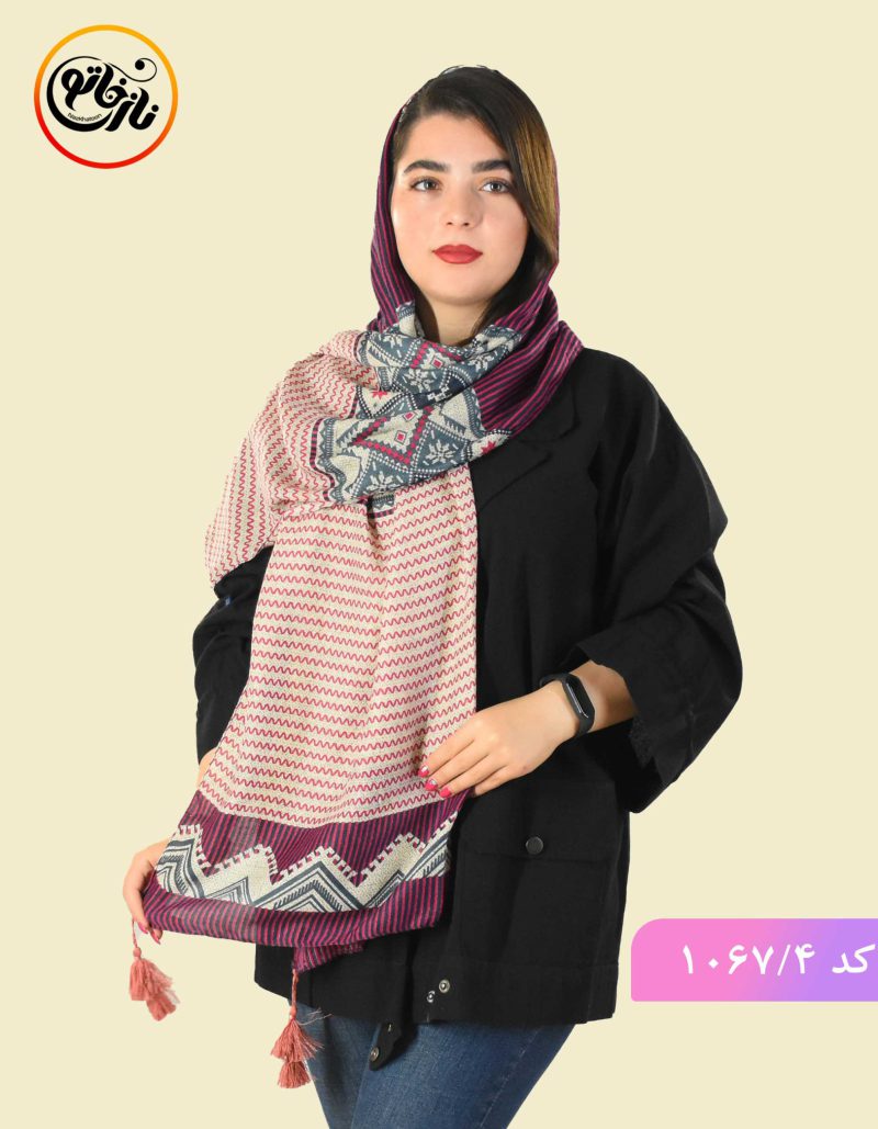 شال نخی گیسو بنفش