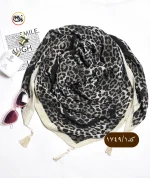 روسری پلیسه پلنگی