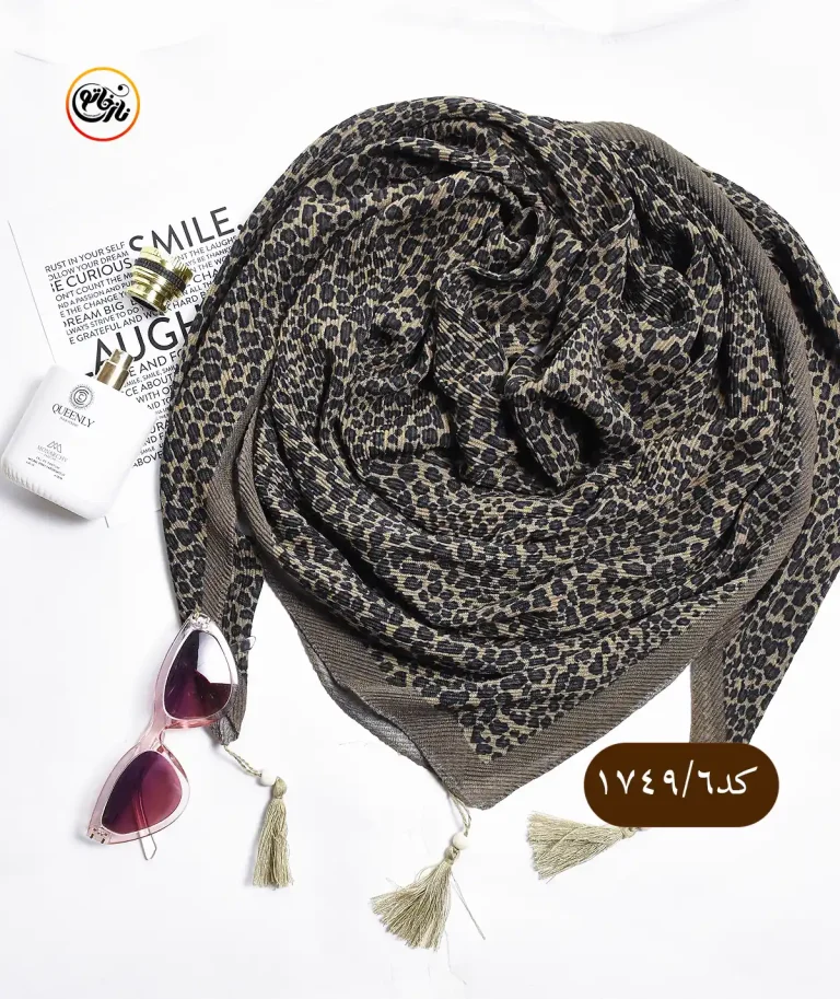 روسری پلیسه پلنگی