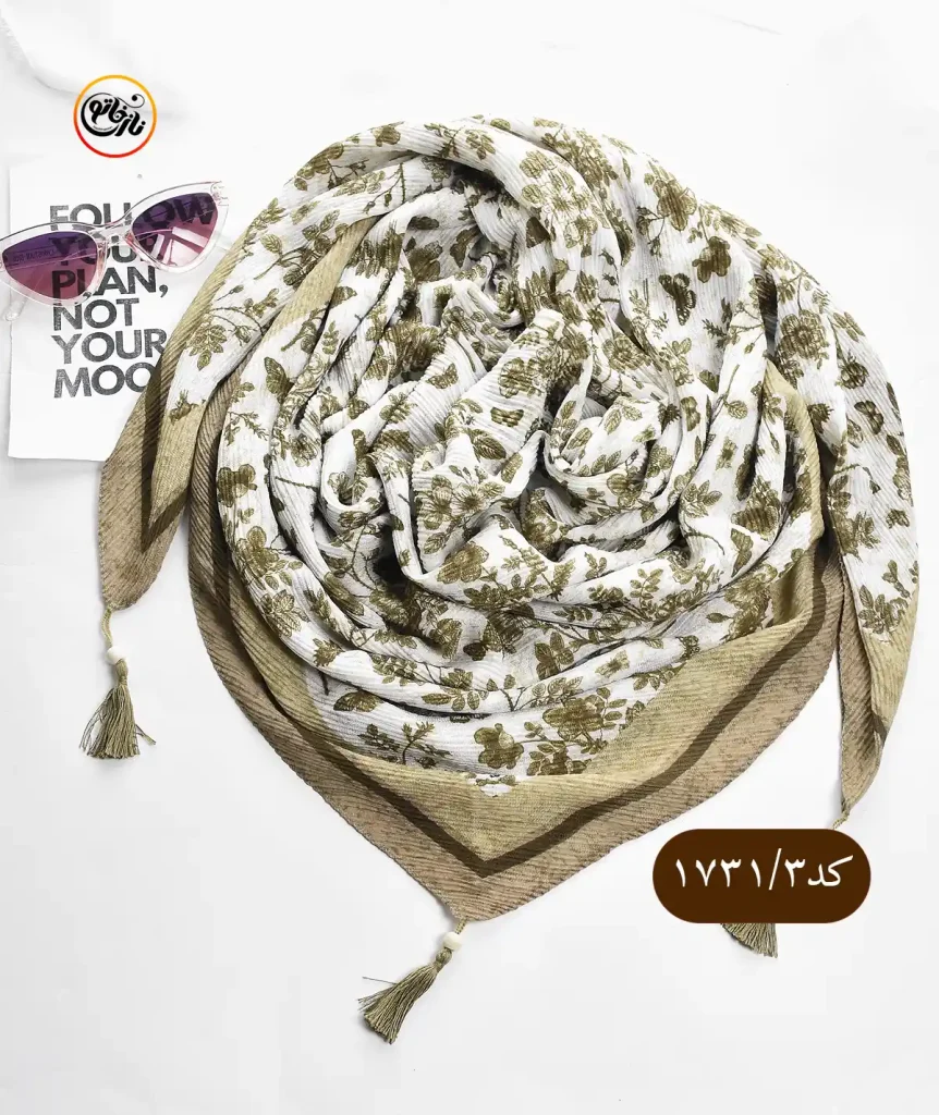 روسری پلیسه گلدار