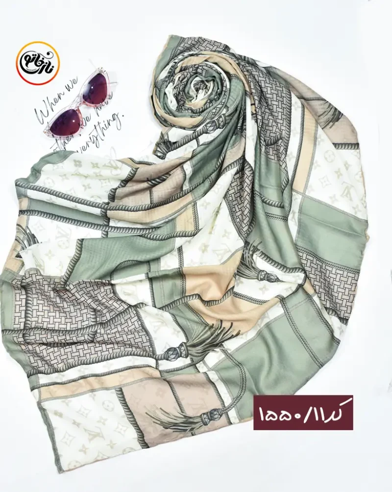 روسری نخی طرحدار کد 1550 - Image 12