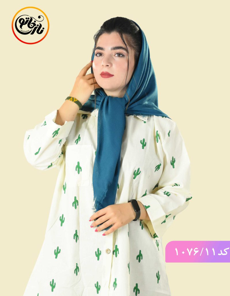 روسری ضد چروک قواره 110 ابی