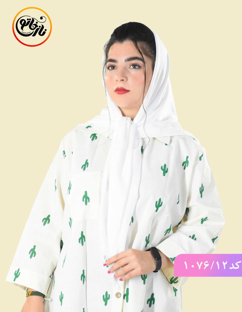 روسری ضد چروک قواره 110 سفید