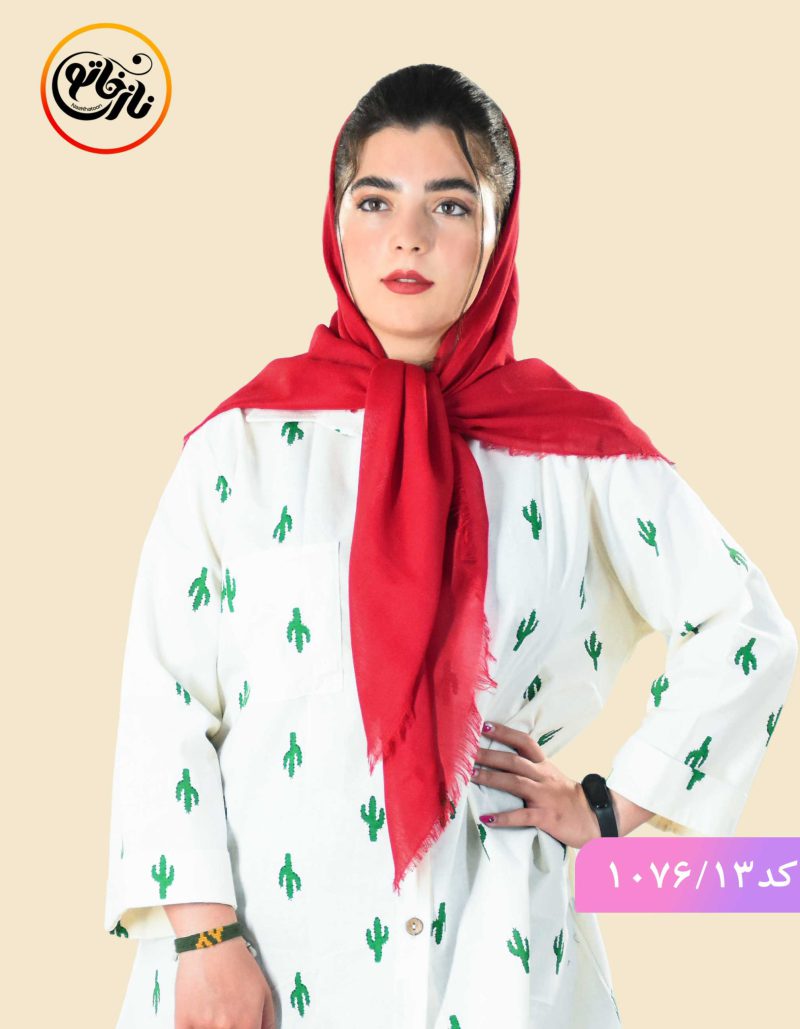 روسری ضد چروک قواره 110 قرمز