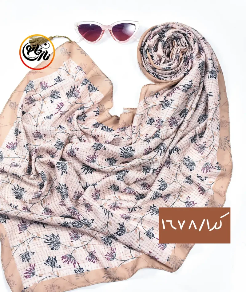 شال نخی گلدار کد 1678 - Image 3
