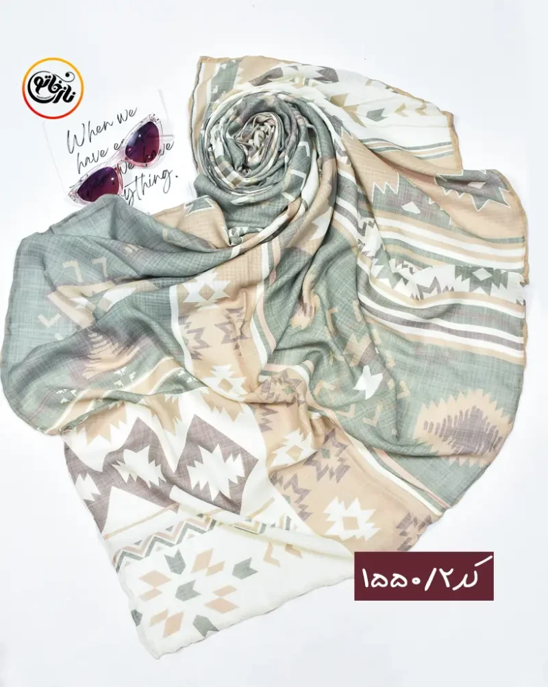 روسری نخی طرحدار کد 1550 - Image 3