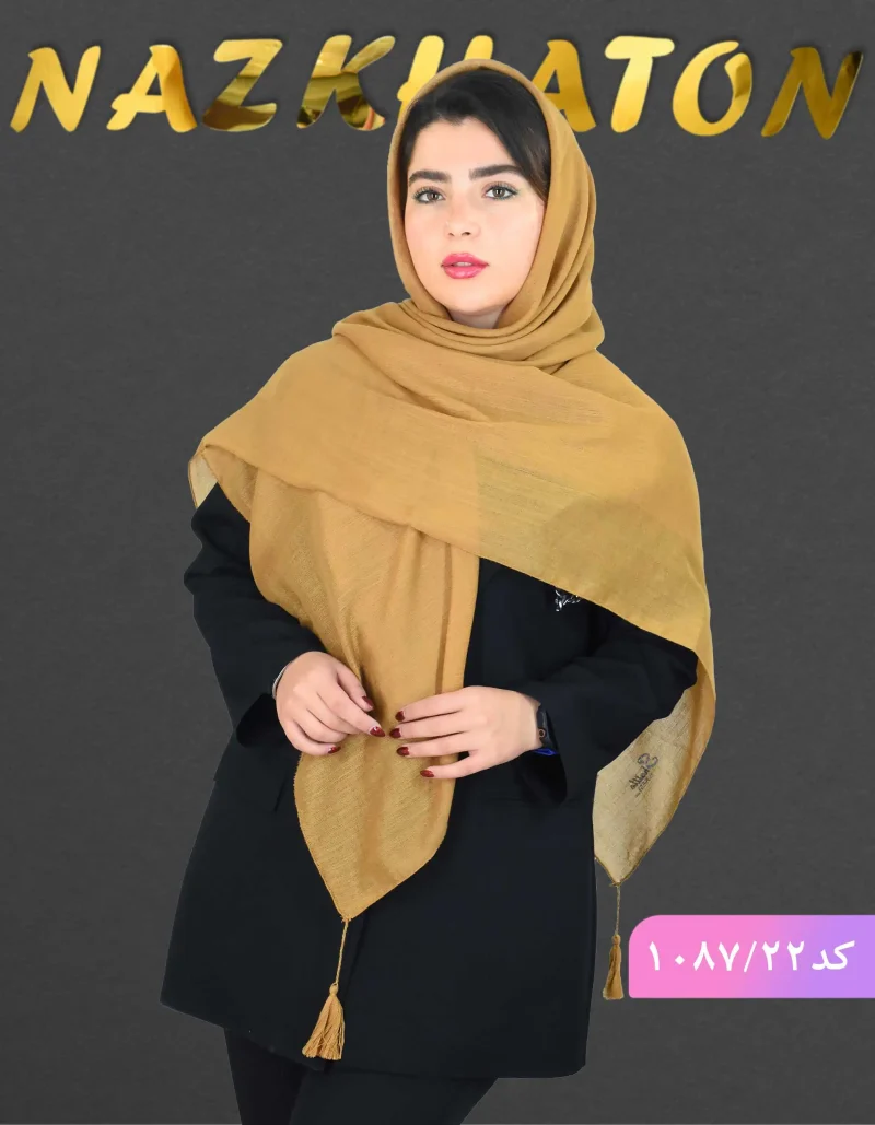 روسری ساده نخی ضد چروک تارا کد 1087 - Image 25