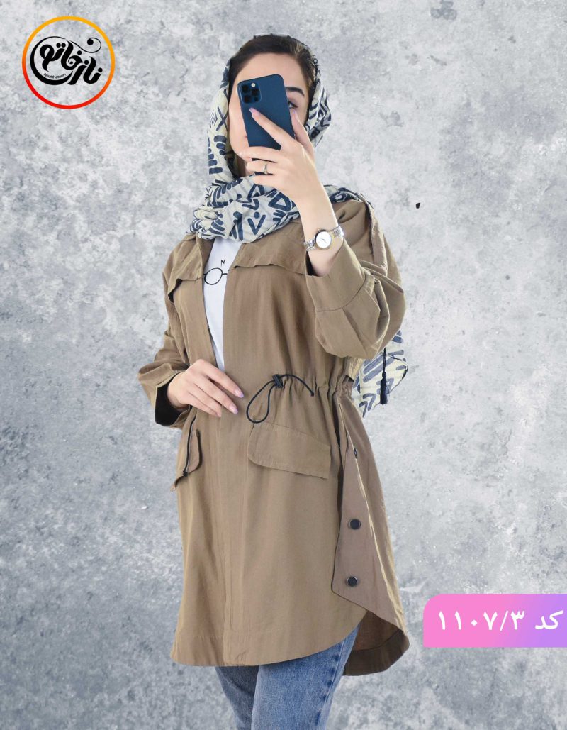مانتو لینن اترا قهوای