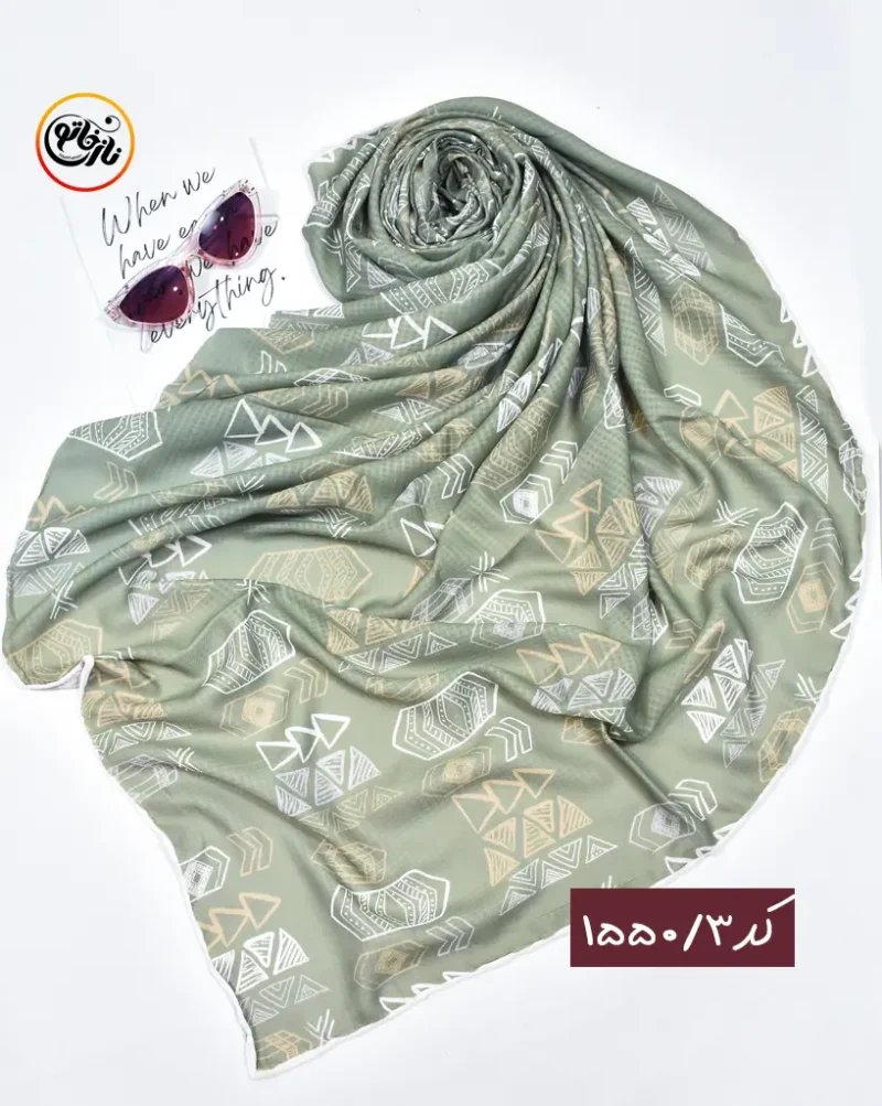 روسری نخی طرحدار کد 1550 - Image 4