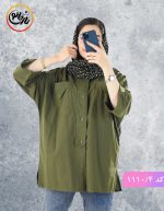 مانتو لینن استین دکمه ستایش کد 1110 - Image 7