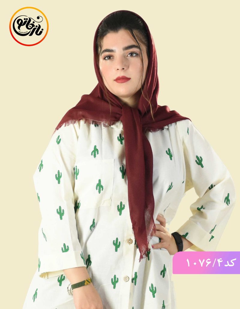 روسری ضد چروک قواره 110 زرشکی