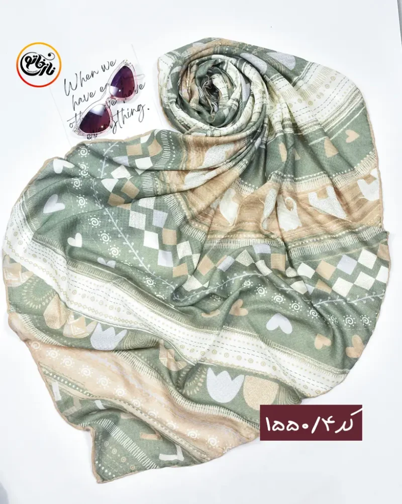 روسری نخی طرحدار کد 1550 - Image 5