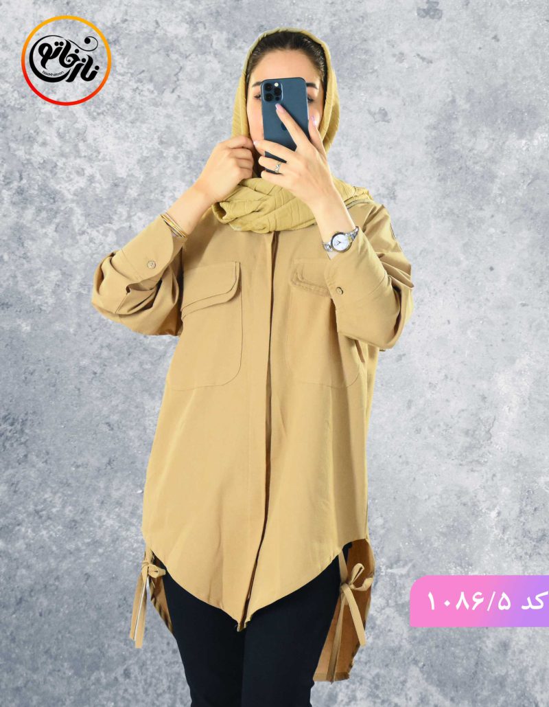 مانتو لینن اتنا کرم تیره