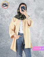 مانتو لینن استین دکمه ستایش کد 1110 - Image 8