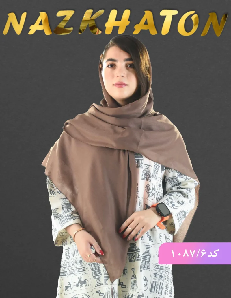 روسری ساده نخی ضد چروک تارا کد 1087 - Image 9