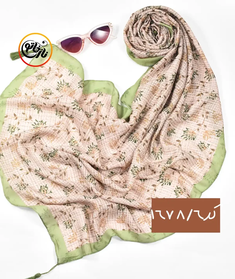 شال نخی گلدار کد 1678 - Image 8
