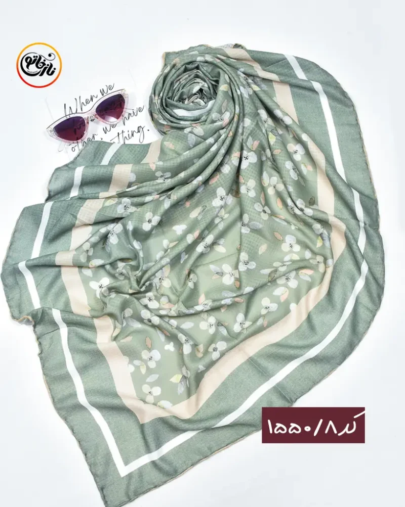 روسری نخی طرحدار کد 1550 - Image 9