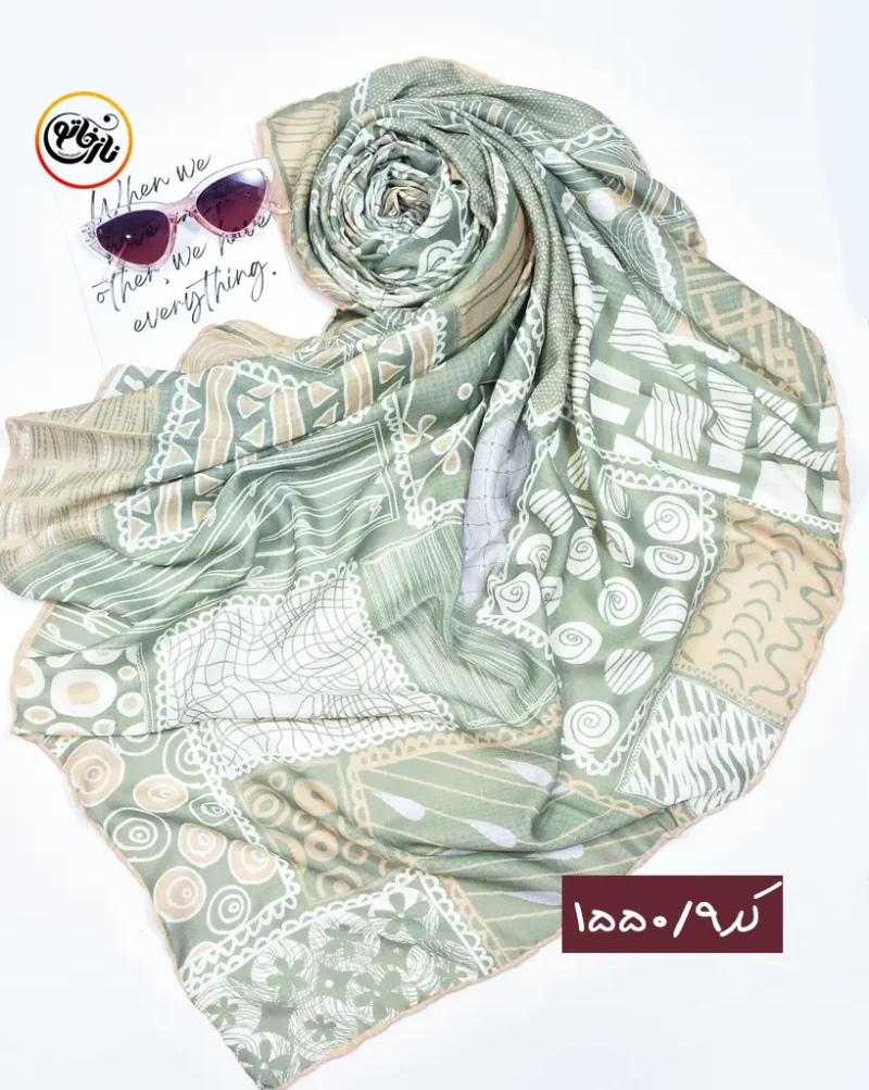 روسری نخی طرحدار کد 1550 - Image 10