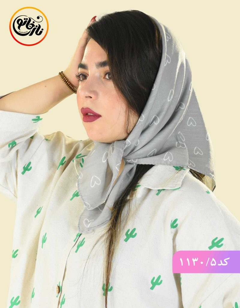مینی اسکارف قلبی طوسی