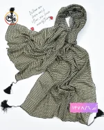 شال راه راه  پلیسه نخی کد 1478 - Image 7