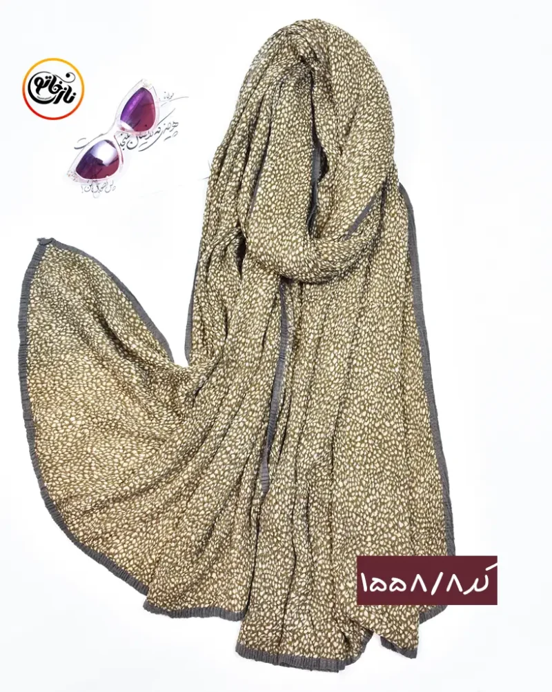 شال پاییزه پلیسه رنگی کد 1558 - Image 9
