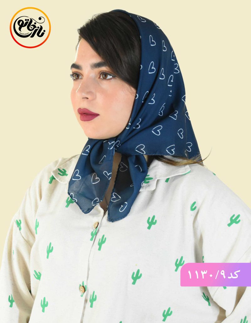 مینی اسکارف قلبی سورمه ای